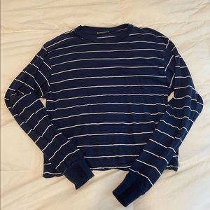 White and navy striped t-shirt